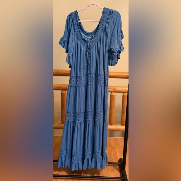Free People “Dream On” Maxi Dress – Blue – Size XS - Picture 2 of 9